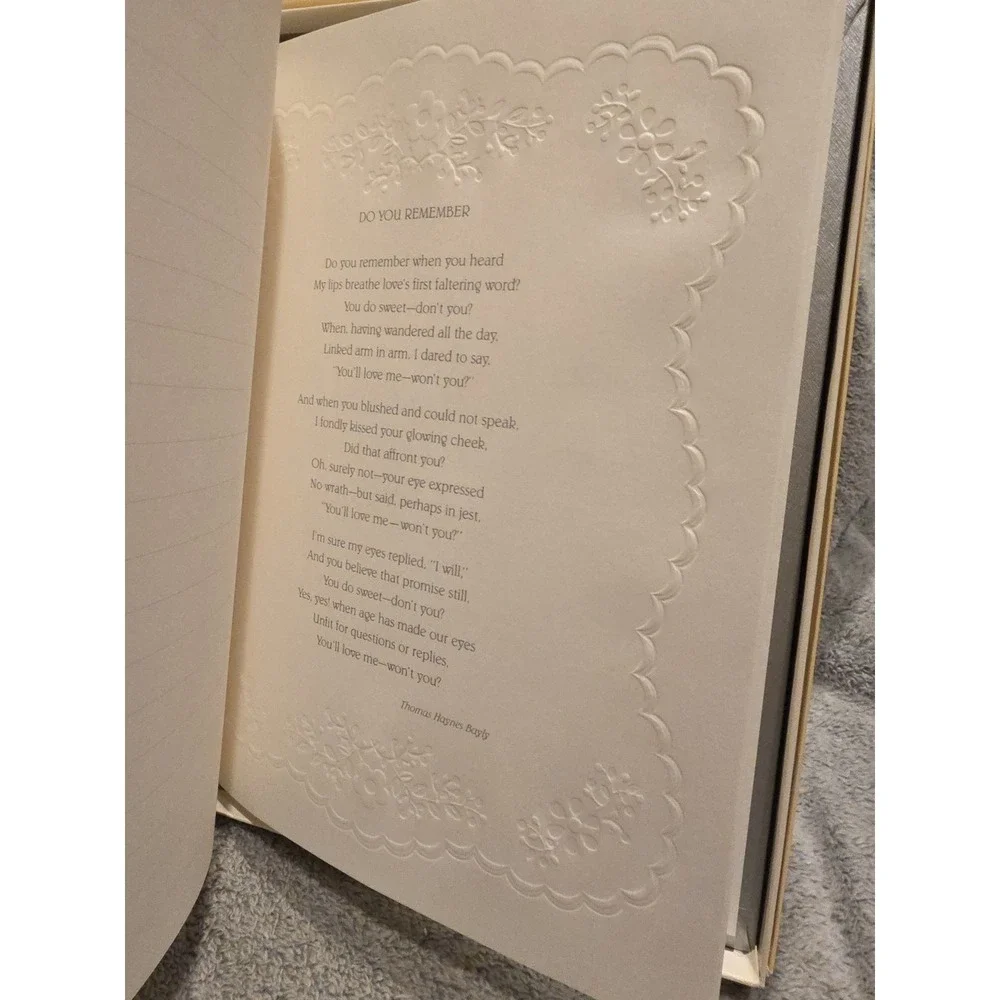 C.R. Gibson Our 25th Wedding Anniversary Keepsake Book Memories Silver With Box